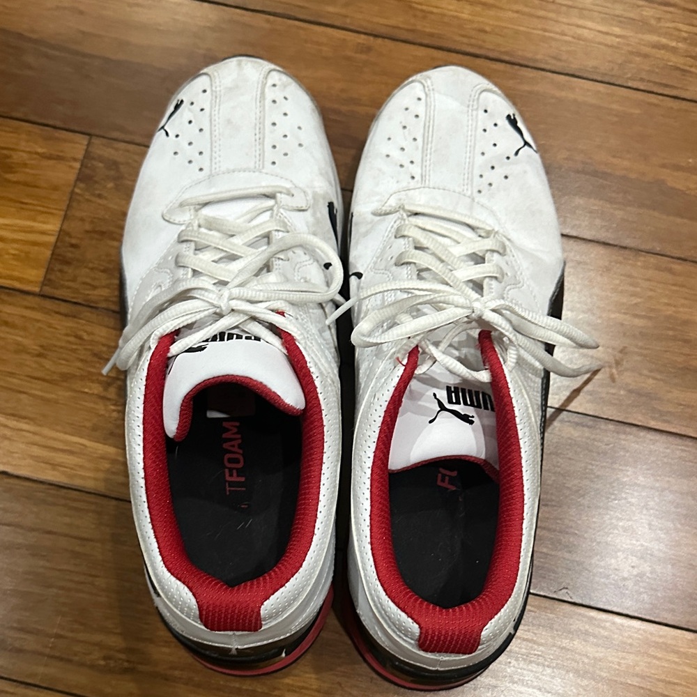 Puma Men's White and Red Sneakers - Picture 2 of 6